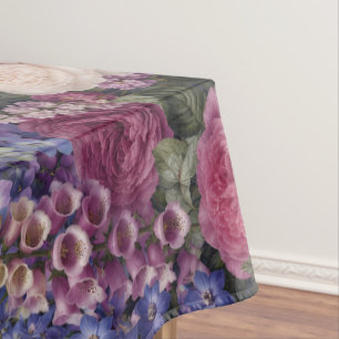 Nappe Composition florale dense de jardin anglais