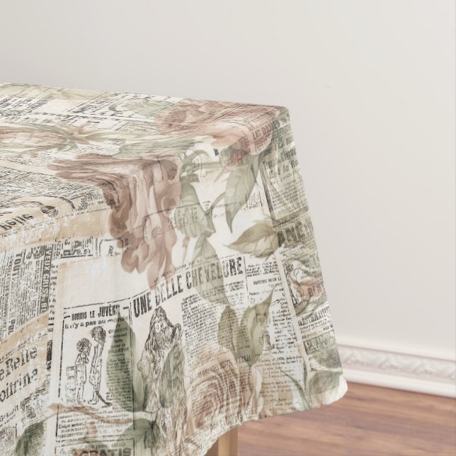 Nappe composition vintage du journal (In Situ)