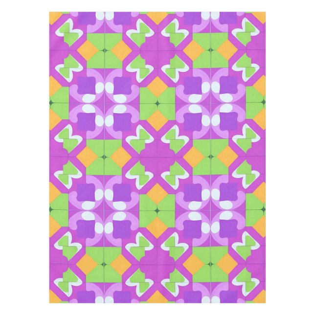 Nappe Conception Abstraite Géométrique Colorée (Devant)