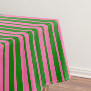 Nappe Conception de motif rayé stylé rose vert