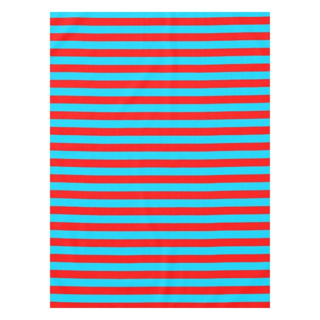 Nappe Conception de rayures rouges et bleues (Devant)