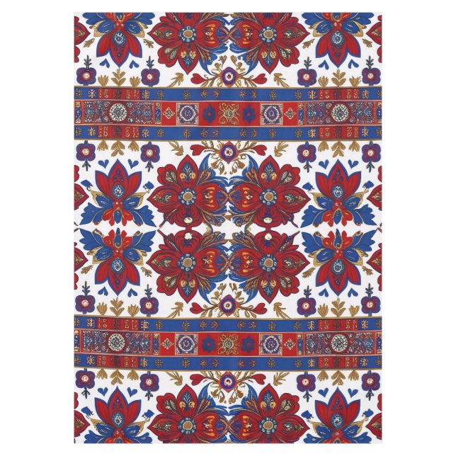 Nappe Conception ethnique serbe sans couture 60x84 (Devant)