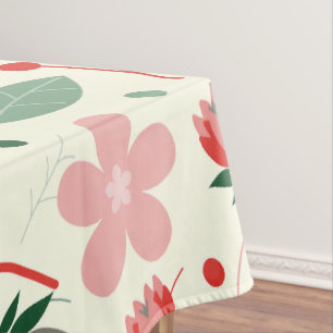 Nappe Conception florale lumineuse avec feuilles vertes