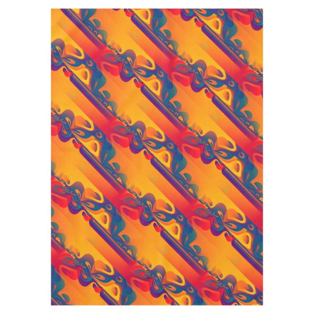 Nappe Conception graphique transparente - jaune rouge I (Devant)