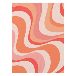 Nappe Conception moderne et colorée des vagues rétro