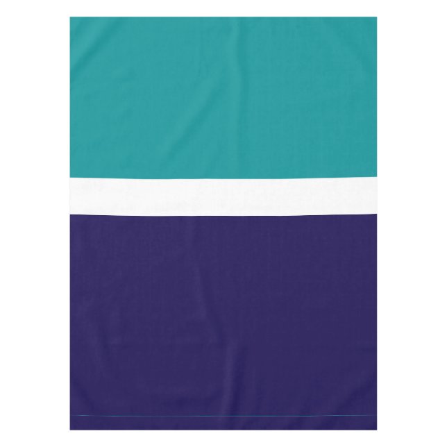 Nappe Conception turquoise de blocs de couleur bleu blan (Devant)