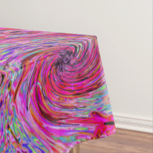 Nappe Cool Abstrait rétro rose chaud et rouge floral tor