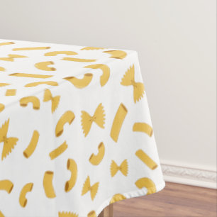Nappe Cool plaisir pâtes macaroni motif sur blanc