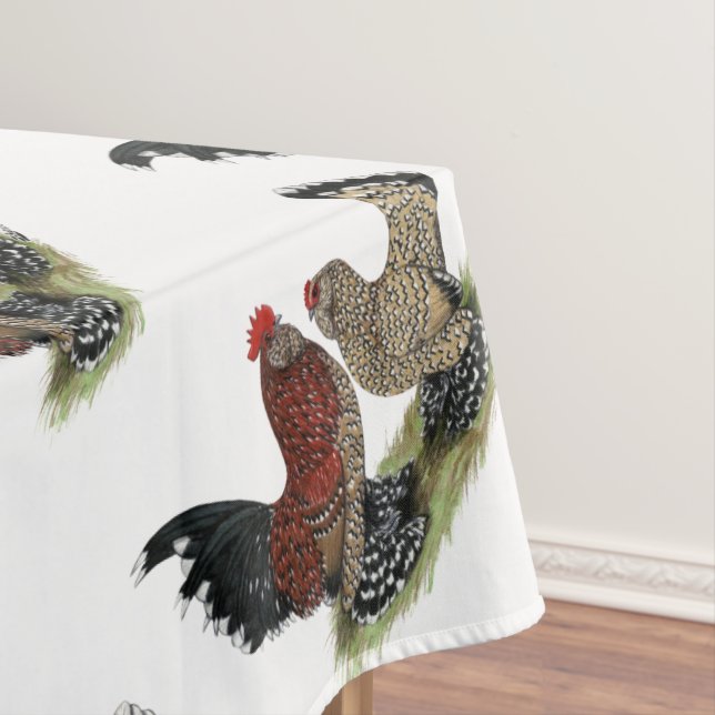 Nappe Coqs nains de D'Uccle :  Mille Fleur (In Situ)