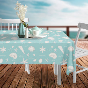Nappe Coques Starfish Sun Fun Texte ivoire ID918