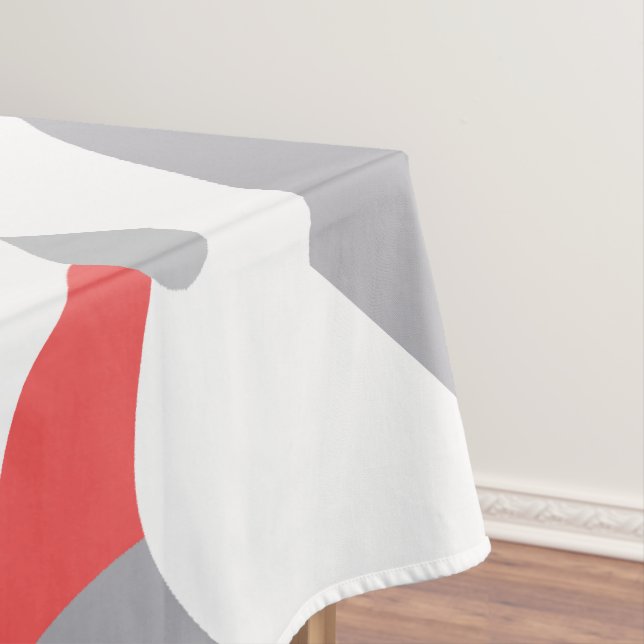 Nappe Coral rose blanc et gris Art Abstrait (In Situ)