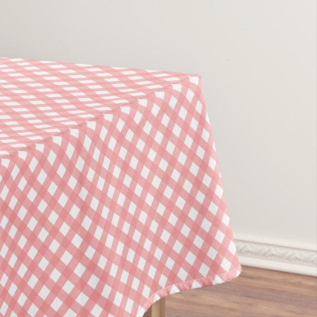 Nappe Coral rose En vichy Motif (In Situ)