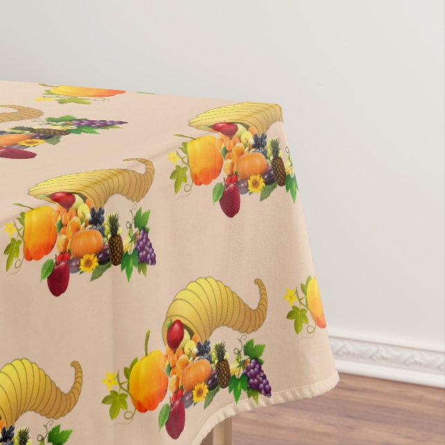 Nappe Corne d'action de grâce de abondance sur le beige  (In Situ)