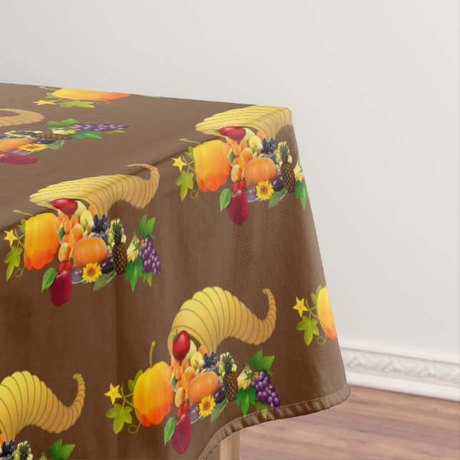 Nappe Corne de Thanksgiving de Plenty sur Brown (In Situ)