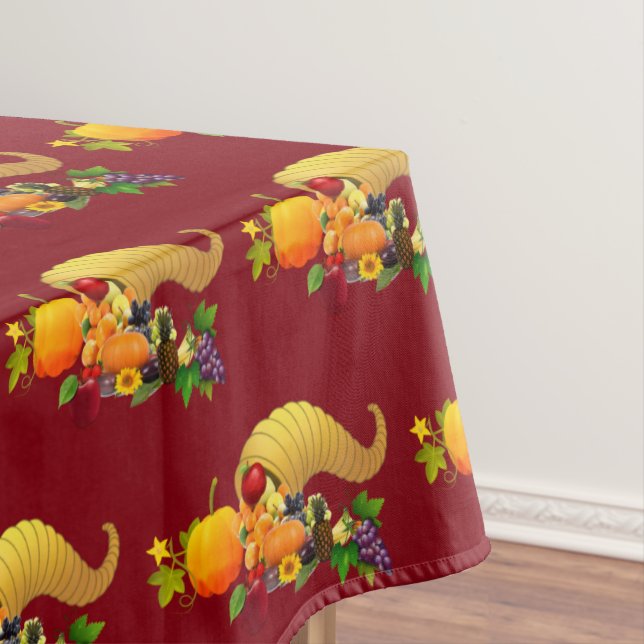 Nappe Corne de Thanksgiving de Plenty sur Maroon (In Situ)