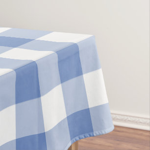 Nappe Cornflower Blue En vichy Check Plaid Motif