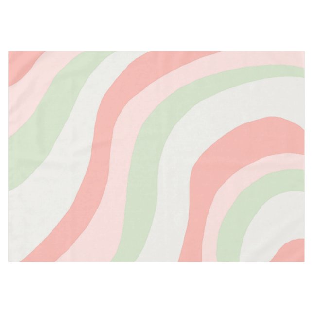 Nappe Couleur Terre Baguette ondulée minimaliste Printem (Devant (Horizontal))