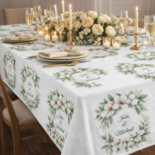 Nappe Couronne de magnolia blanche Décoration de mariage