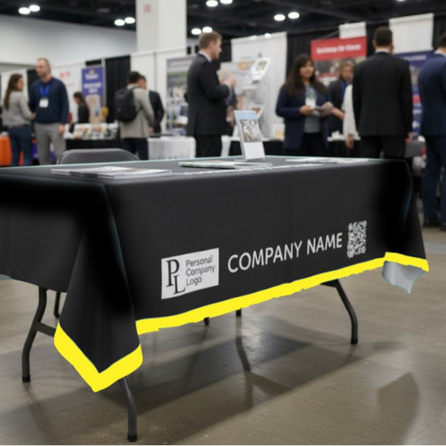 Nappe Couverture de table personnalisée Logo d'entrepris (Personalized Tablecloth business name logo. Exposition Exhibition Conference Custom Table Cover)