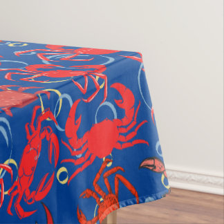 Nappe Crabes Patternx4 Bleu BG