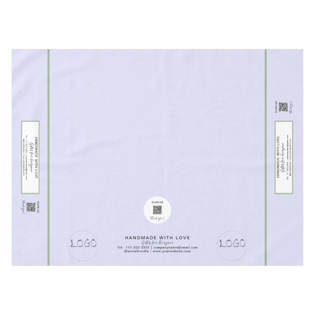 Nappe Craft Show Lavender Green 52 x 70 QR Code (Devant (Horizontal))