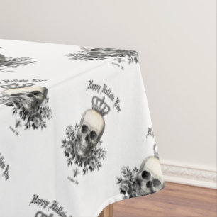 Nappe Crâne et couronne vintages modernes de Halloween