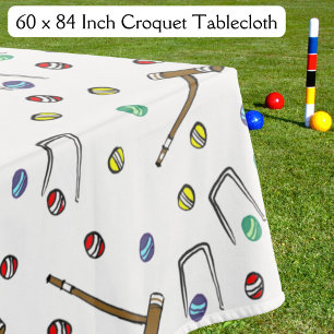 Nappe Croquet Vintage à la main en gros plan