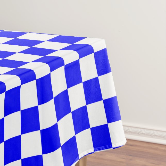 Nappe Cuisine en coton à damiers blanc et bleu (In Situ)