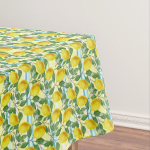 Nappe Cuisine méditerranéenne Motif d'art du citron d'ét