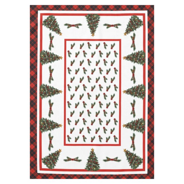 Nappe Cunningham Scottish plaid tartan Christmas Tablec (Devant)