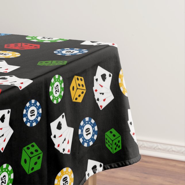 Nappe Cute Casino carrelé motif table de fête (In Situ)