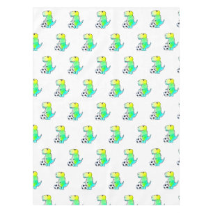 Nappe Cute Dinosaur Aime Le Football Aquarelle