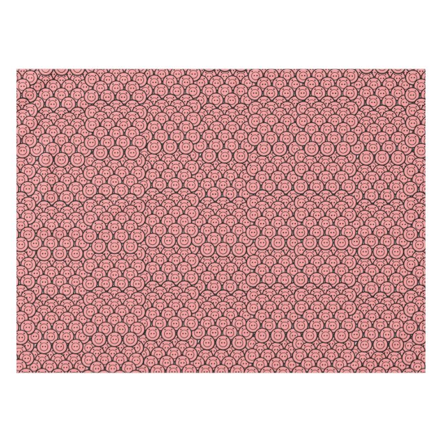 Nappe Cute Kawaii Pink Piglets & Piglets Motif Vector Ar (Devant (Horizontal))