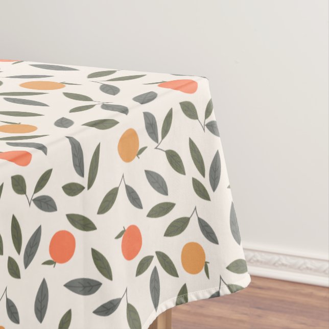 Nappe Cute Orange et Motif Feuille (In Situ)