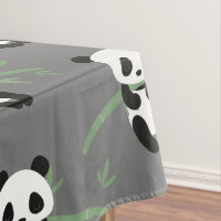 Cute Panda Bear Bambou Motif Gris