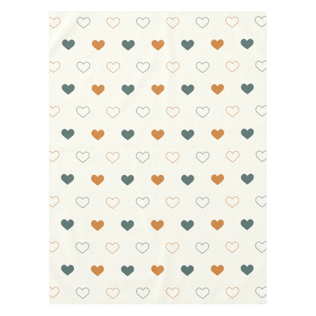 Nappe Cute Simple Heart Pattern Orange Cream Green (Devant)