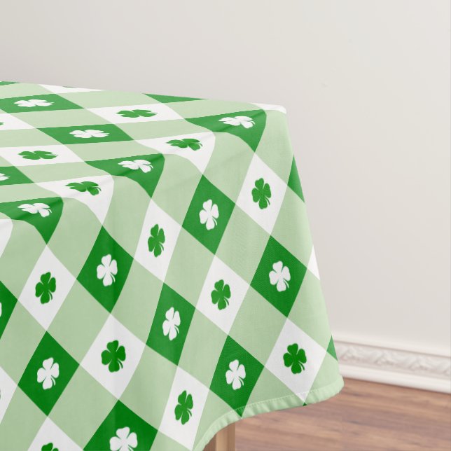 Nappe Cute Simple St Patrick's Lucky Clover Green Plaid (In Situ)