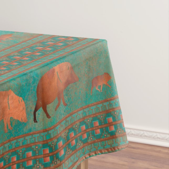 Nappe Cute sud-ouest Javelina Famille Cuivre Turquoise M (In Situ)