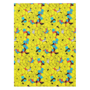 Nappe Daffodiques motif floral printanier