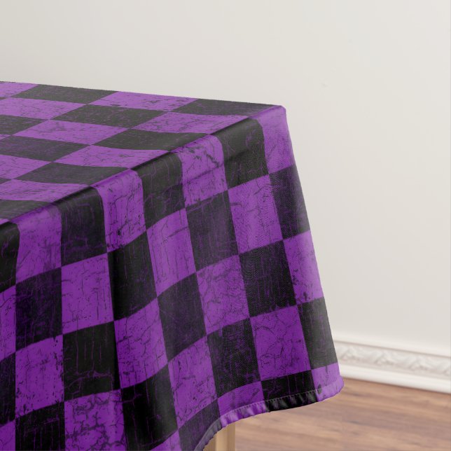 Nappe Damas rustiques, violet et noir (In Situ)