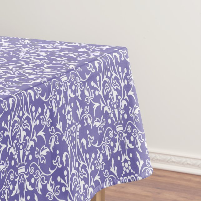 Nappe Damas violet & blanc (In Situ)