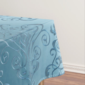 Nappe Damassé florale de bleus layette