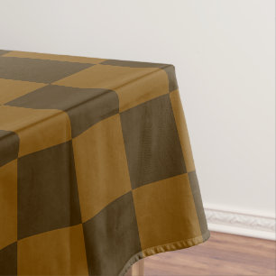 Nappe Damier Brun Clair et Foncé Sans Couture