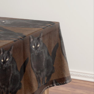 Nappe de CAT NOIR de SORCIÈRES de HALLOWEEN