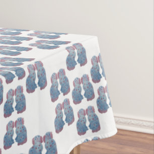 Nappe de Chiens de Stafford peints à la main