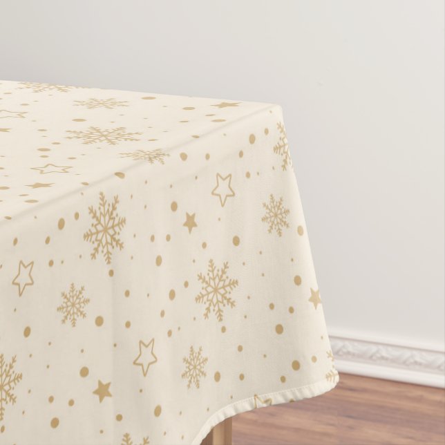 Nappe de flocon de neige crème et or (In Situ)