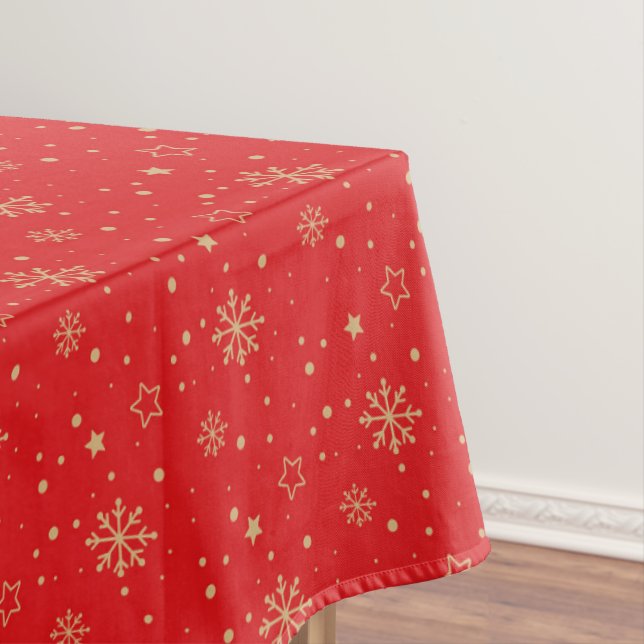 Nappe de flocon rouge et or (In Situ)