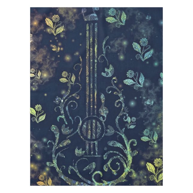 Nappe de guitare aux fleurs (Devant)