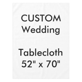 Nappe de mariage personnalisée 52" x 70"