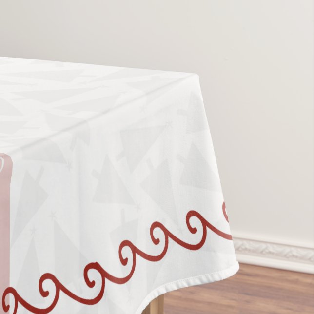 Nappe de Noël Blanc & Rouge 52 x 72 (In Situ)